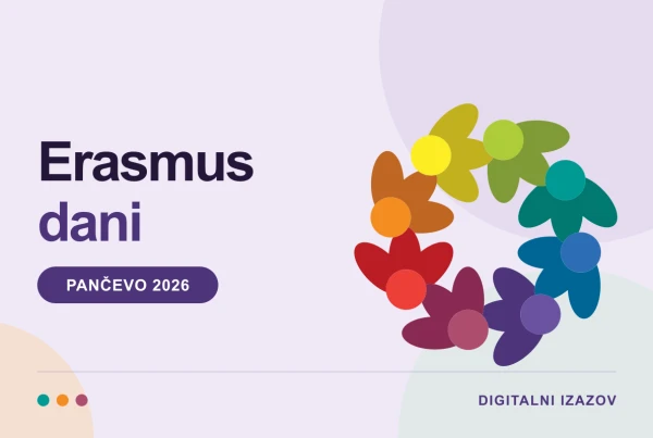 Naslovna ilustracija: Erasmus dani u Pančevu 2026, sa logotipom Cirkuliranja.